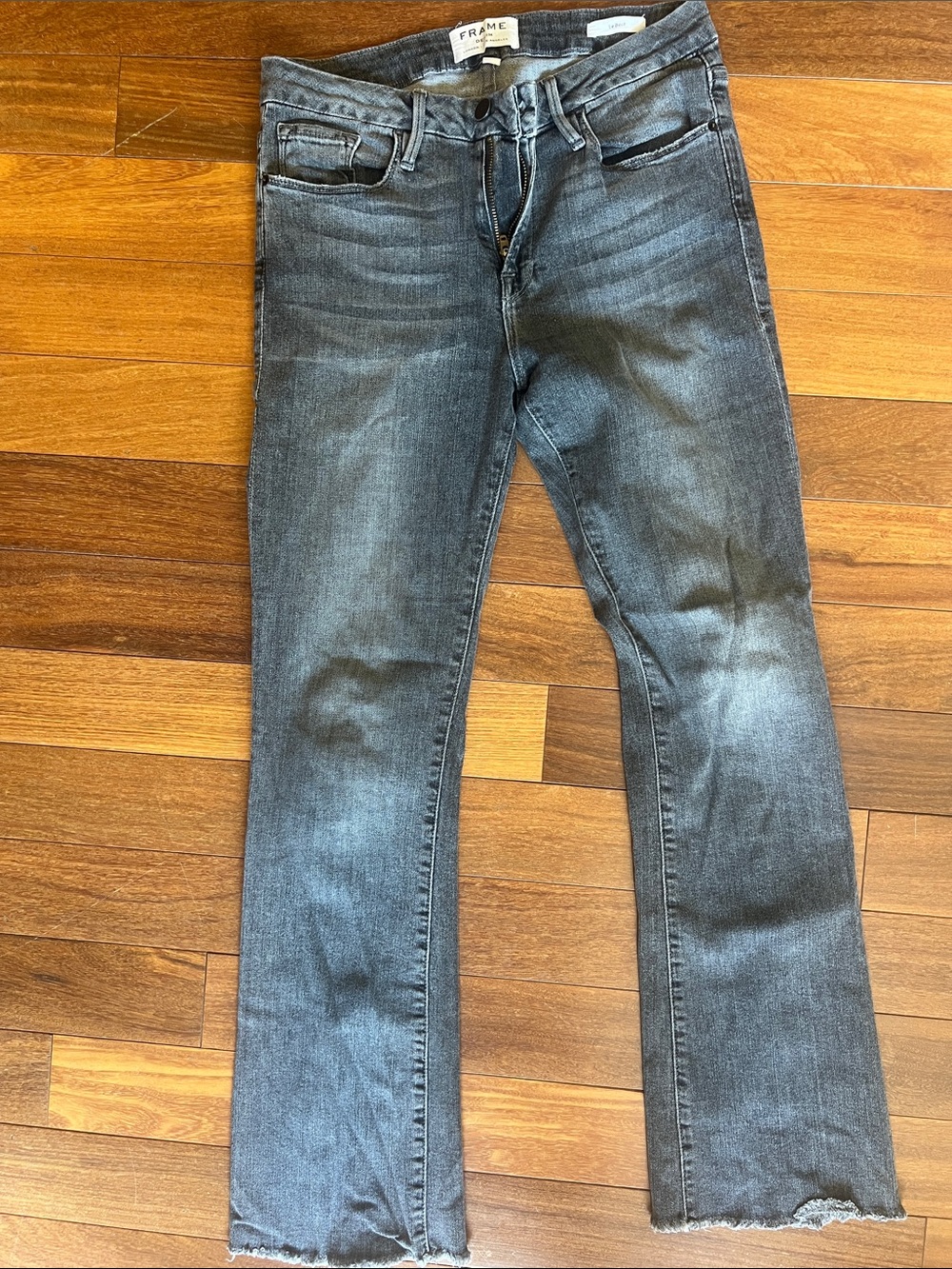 Frame Denim Women's Faded Black Flare Jeans (Le Boot)